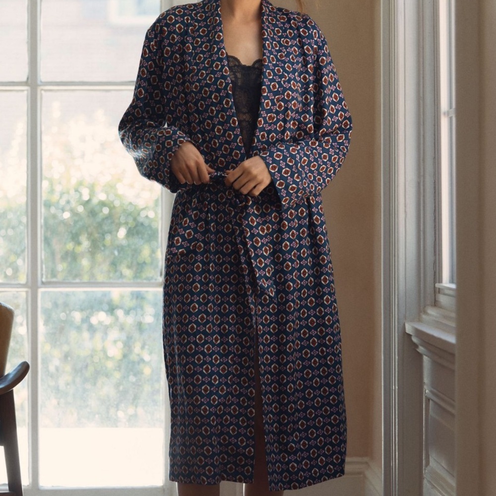 Anthropologie Smoking Jacket Robe